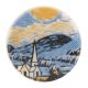 2 Pieces The Starry Night Multicolor Flat Wine Bottle Stopper